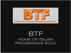 BTF HOME OF ITALIAN PROGRESSIVE ROCK